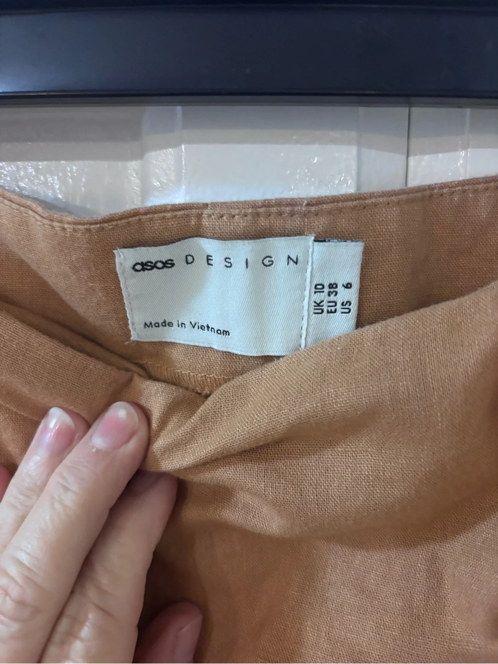 ASOS Dusty Rose Tie-Waist Mini Skirt